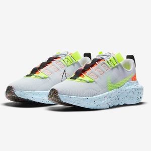 Nike Women’s Crater Impact Sneakers Size 8 Lt Blue/Orange/Neon